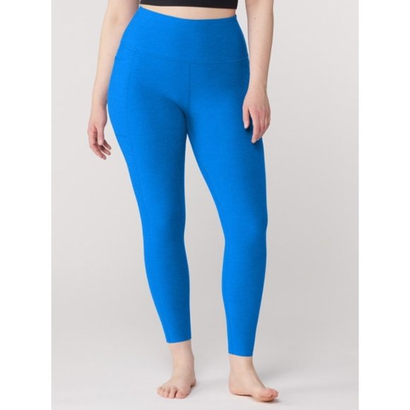 🏷️NWT Beyond Yoga Spacedye Out of Pocket High-Waist Midi Leggings In Azure Blue - Picture 2 of 15